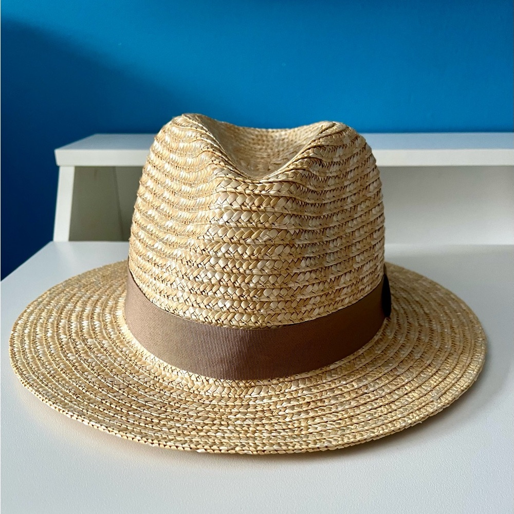 Pink Lily Straw Fedora - Picture 1 of 7